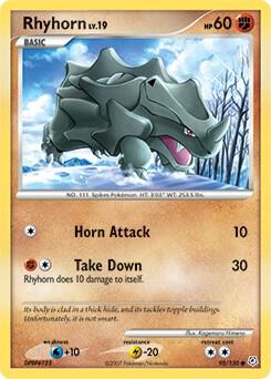 Rhyhorn 95/130 card from Diamond and Pearl