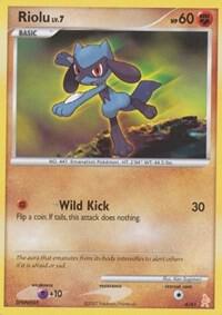 Riolu 6/12 card from DP Trainer Kit: Manaphy & Lucario