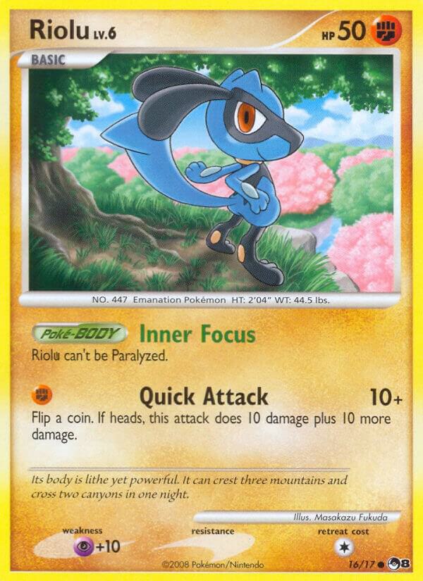 Riolu 016/017 card from POP Series 8