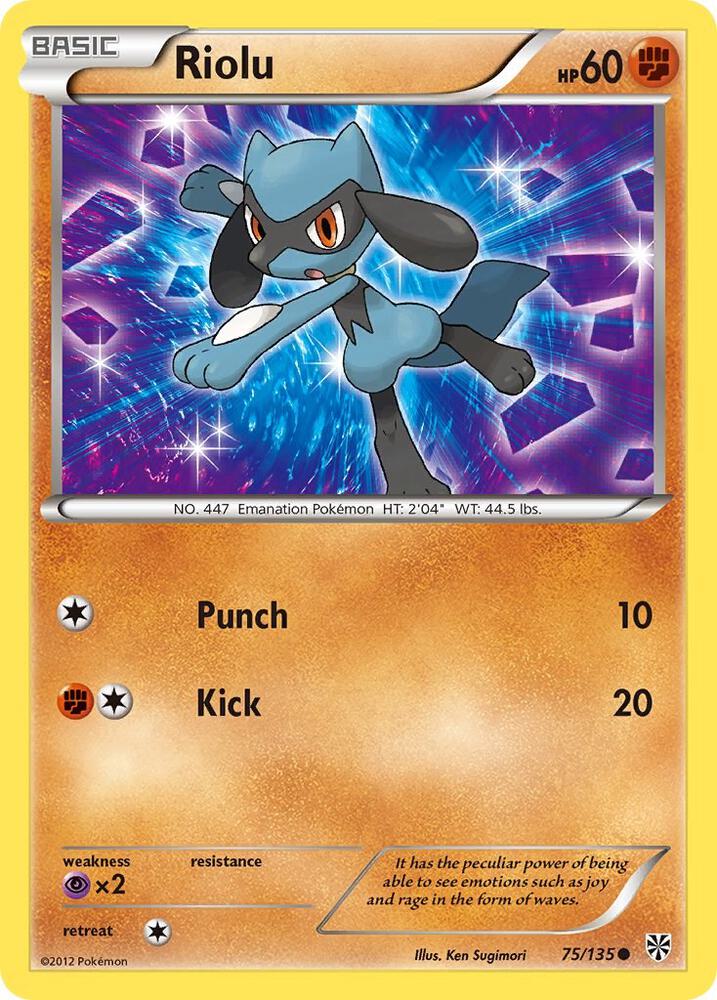 Riolu (75) 75/135 card from Plasma Storm