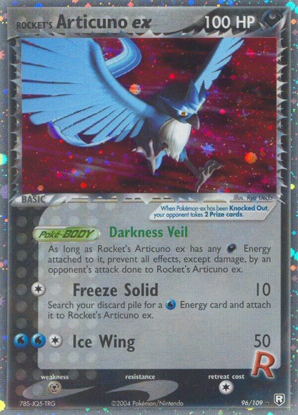 Rocket's Articuno ex 96/109 card from Team Rocket Returns