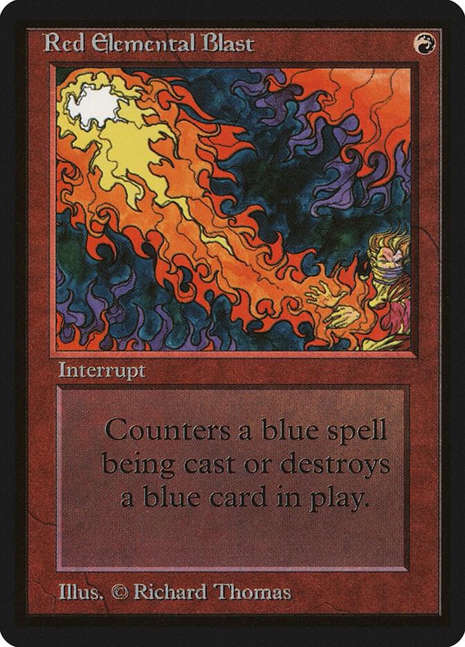 Red Elemental Blast card from Beta Edition