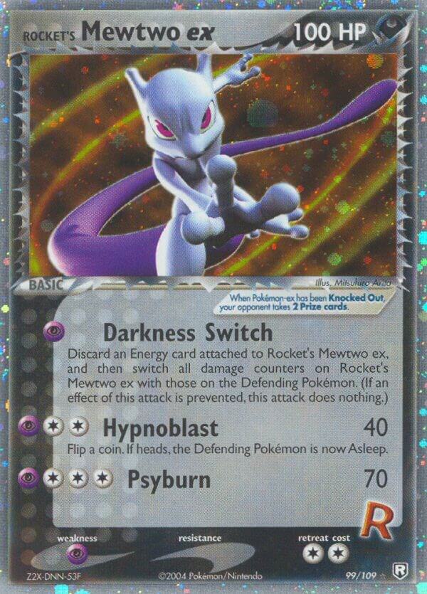 Rocket's Mewtwo ex 99/109 card from Team Rocket Returns