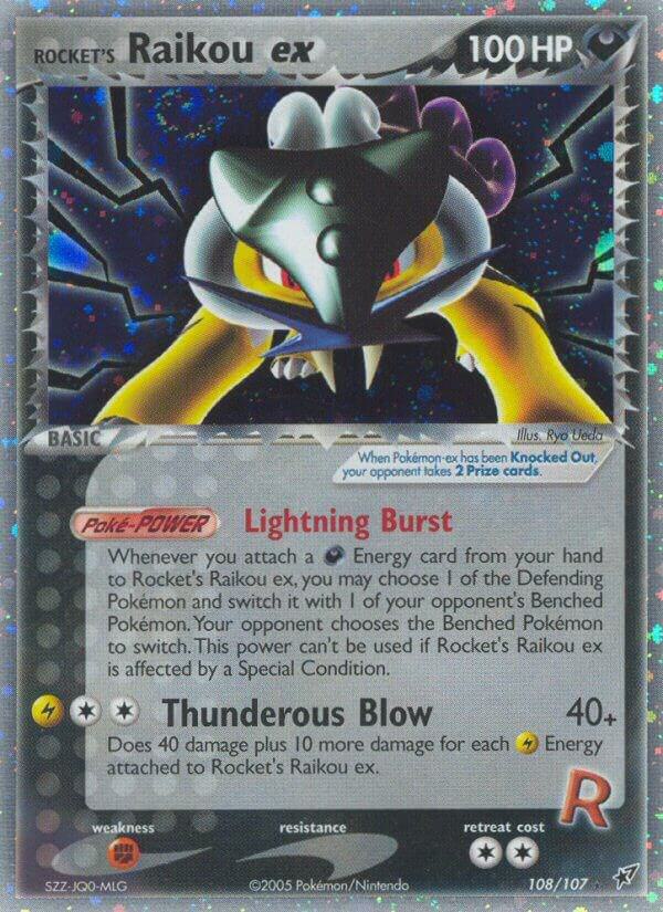 Rocket's Raikou ex 108/107 card from Deoxys
