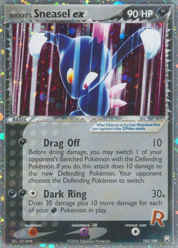 Rocket's Sneasel ex 103/109 card from Team Rocket Returns