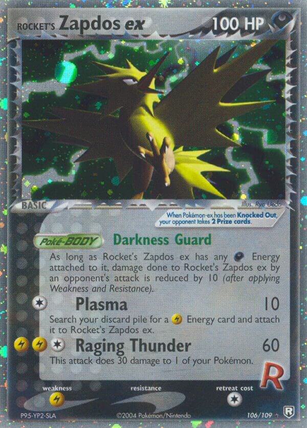 Rocket's Zapdos ex 106/109 card from Team Rocket Returns