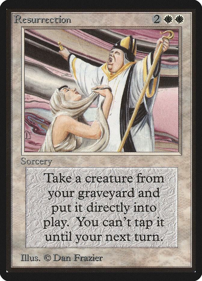 Resurrection card from Beta Edition