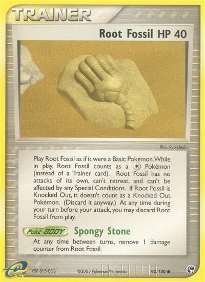 Root Fossil 92/100 card from Sandstorm