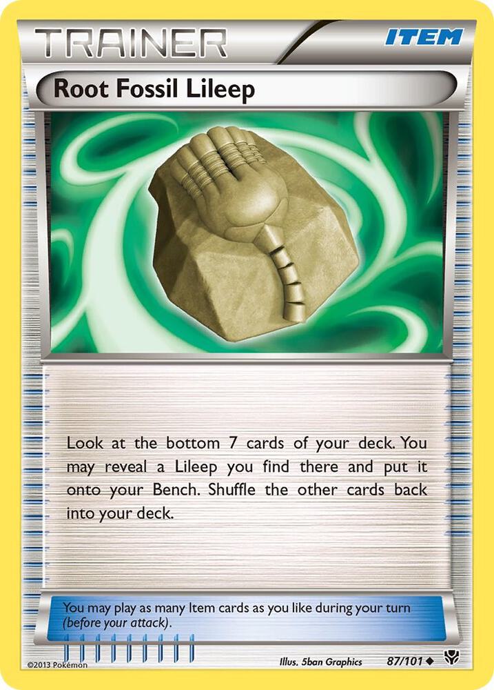 Root Fossil Lileep 87/101 card from Plasma Blast