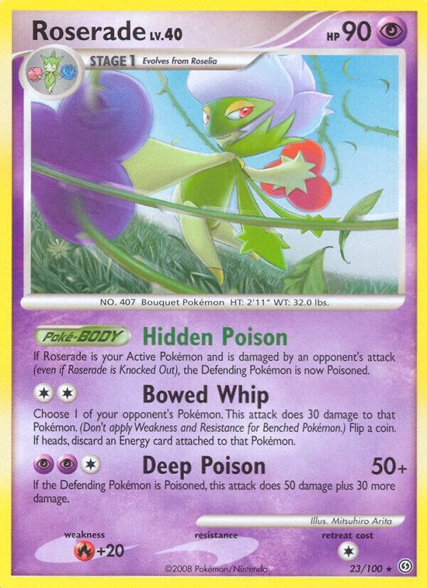 Roserade 23/100 card from Stormfront