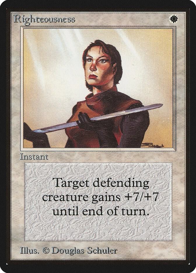 Righteousness card from Beta Edition