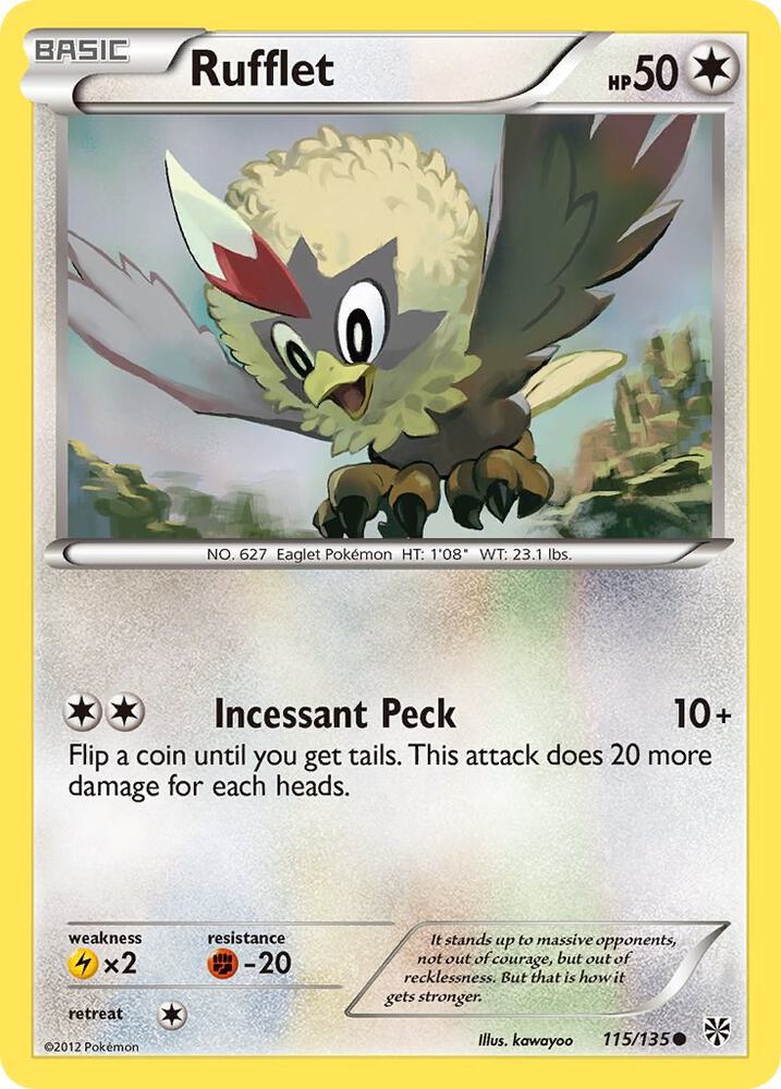 Rufflet 115/135 card from Plasma Storm