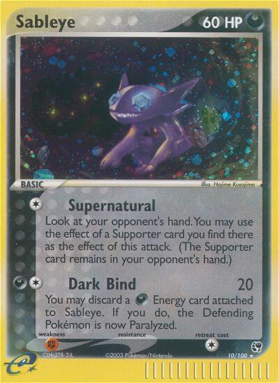 Sableye 10/100 card from Sandstorm