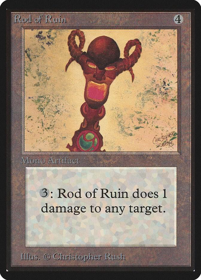 Rod of Ruin card from Beta Edition