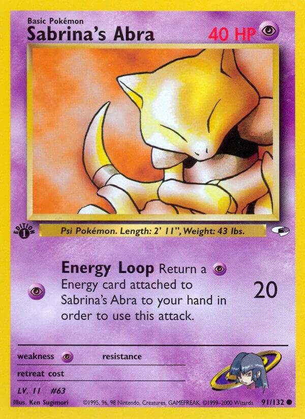 Sabrina's Abra 091/132 card from Gym Heroes
