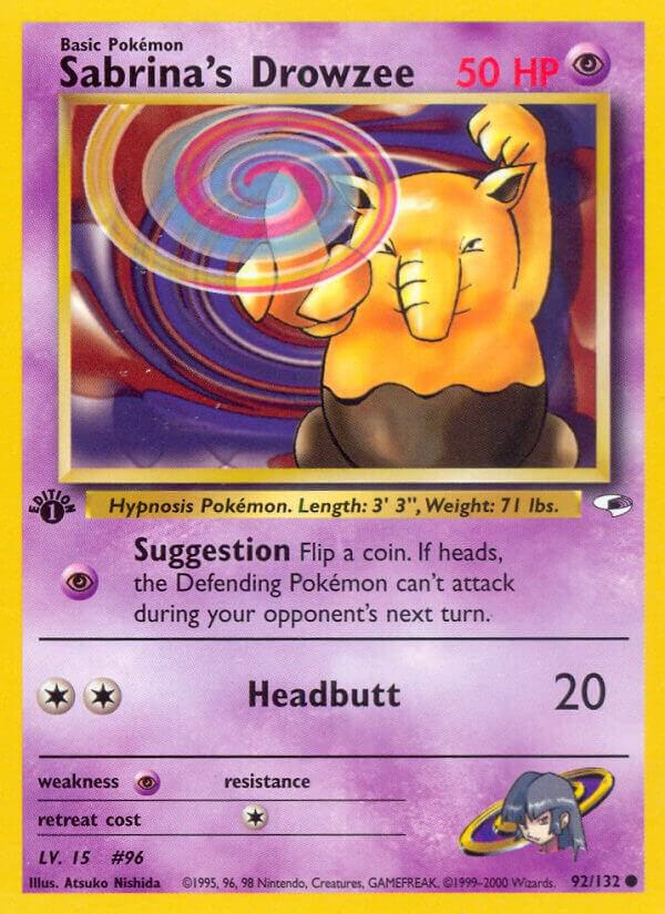 Sabrina's Drowzee 092/132 card from Gym Heroes