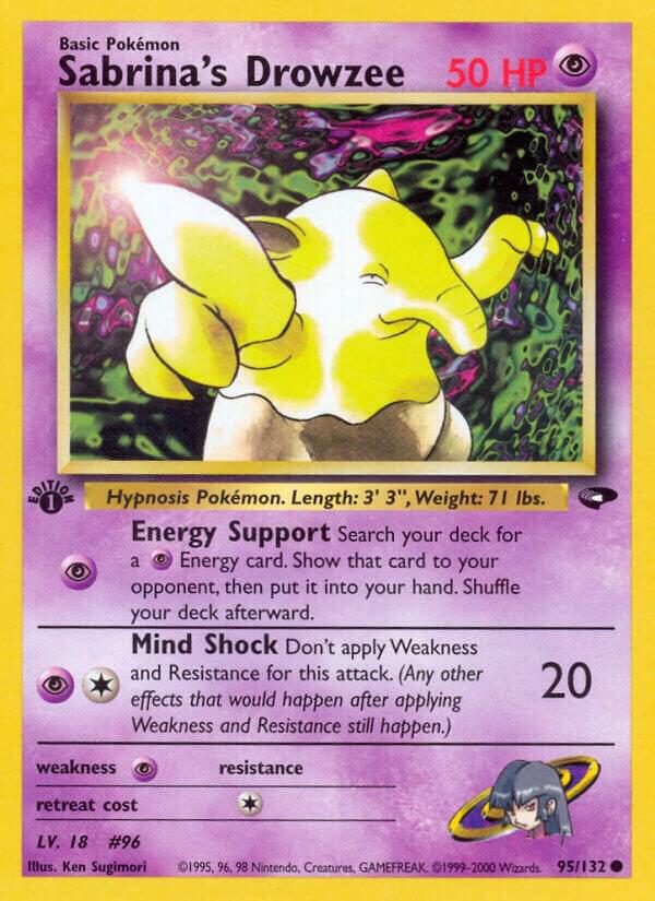 Sabrina's Drowzee 095/132 card from Gym Challenge