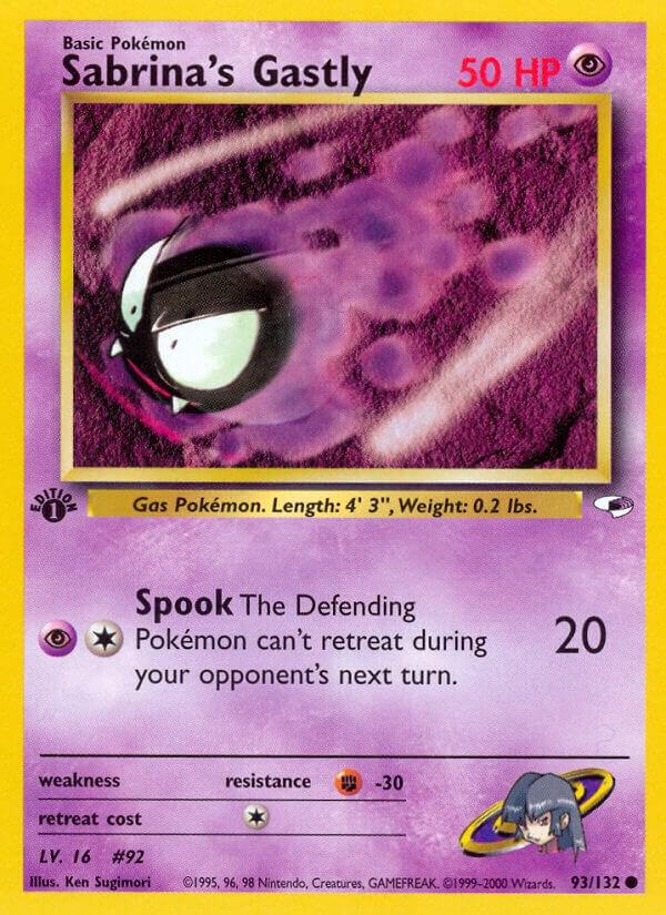 Sabrina's Gastly 093/132 card from Gym Heroes