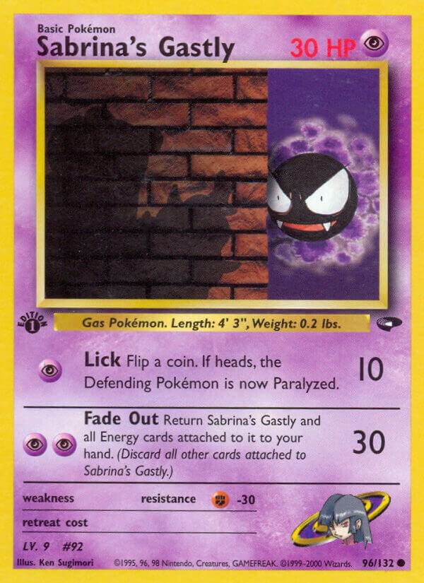 Sabrina's Gastly (96) 096/132 card from Gym Challenge