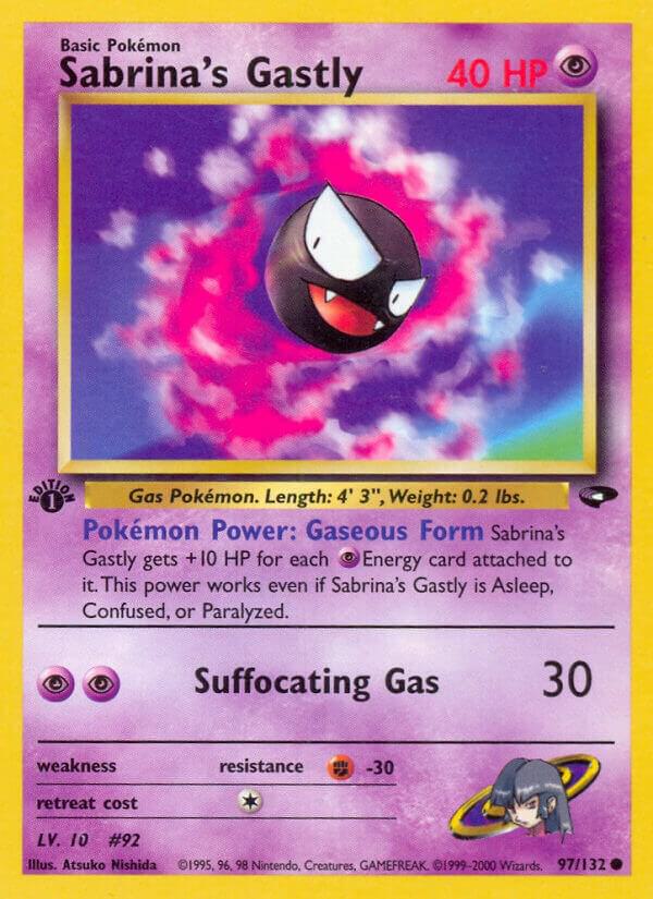 Sabrina's Gastly (97) 097/132 card from Gym Challenge