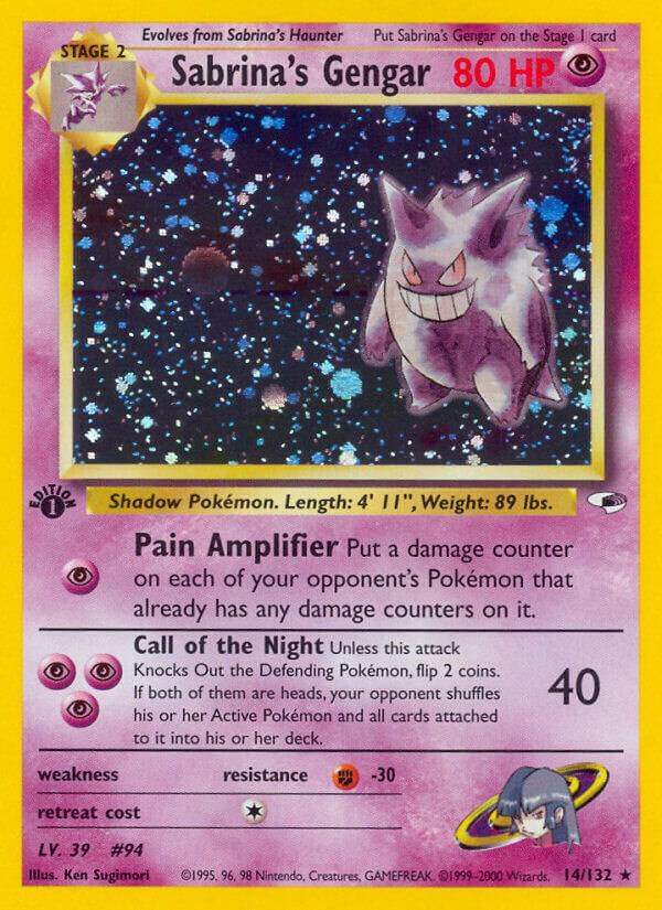 Sabrina's Gengar 014/132 card from Gym Heroes