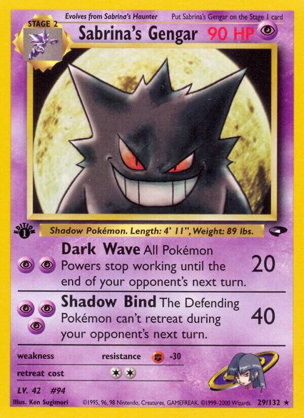Sabrina's Gengar 029/132 card from Gym Challenge