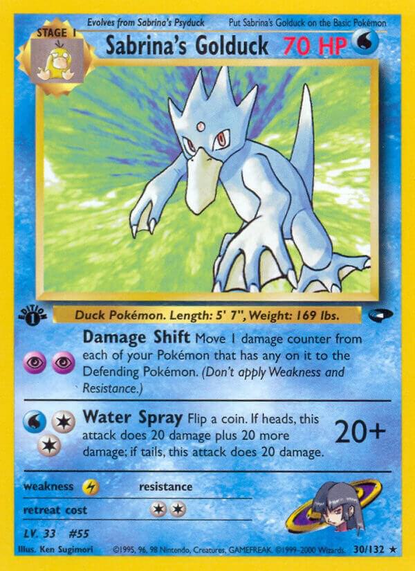 Sabrina's Golduck 030/132 card from Gym Challenge