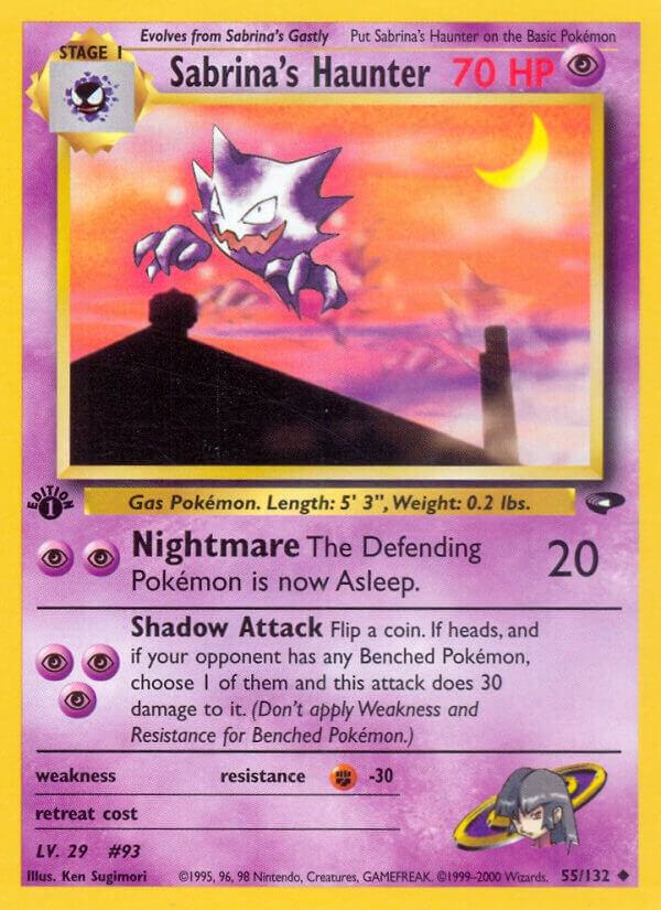 Sabrina's Haunter 055/132 card from Gym Challenge