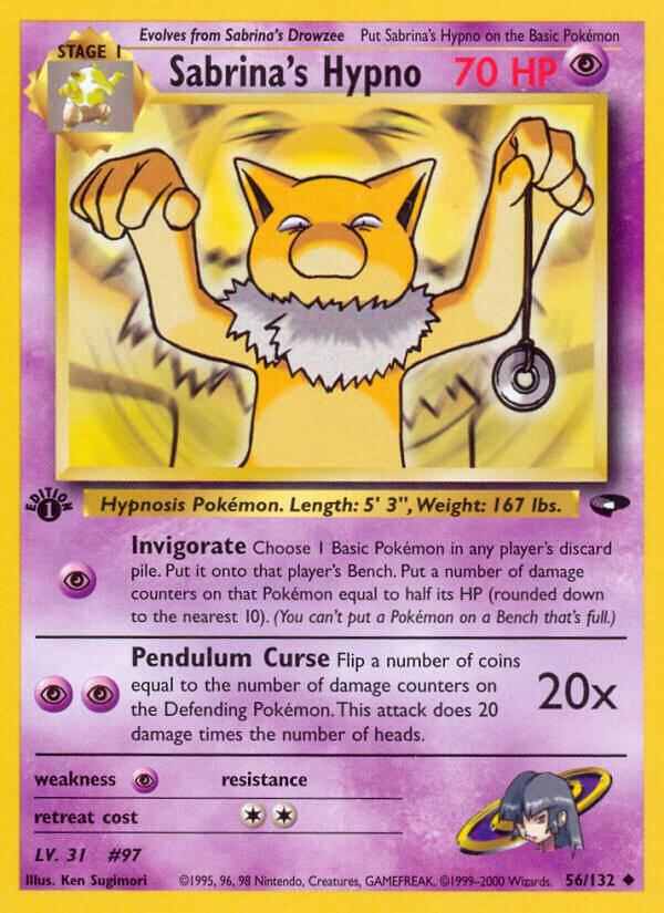 Sabrina's Hypno 056/132 card from Gym Challenge