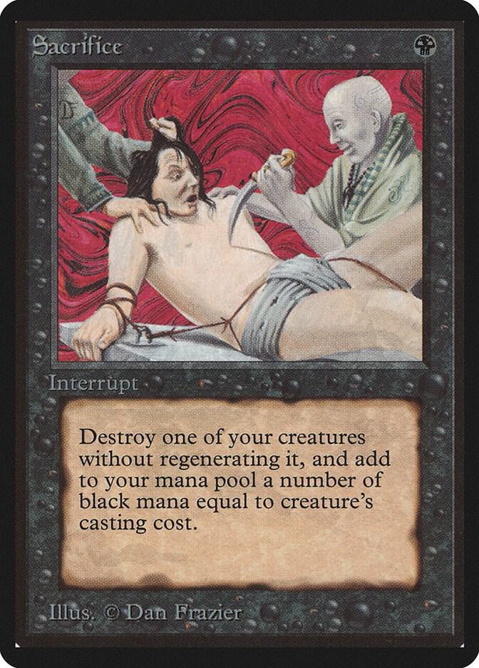 Sacrifice card from Beta Edition