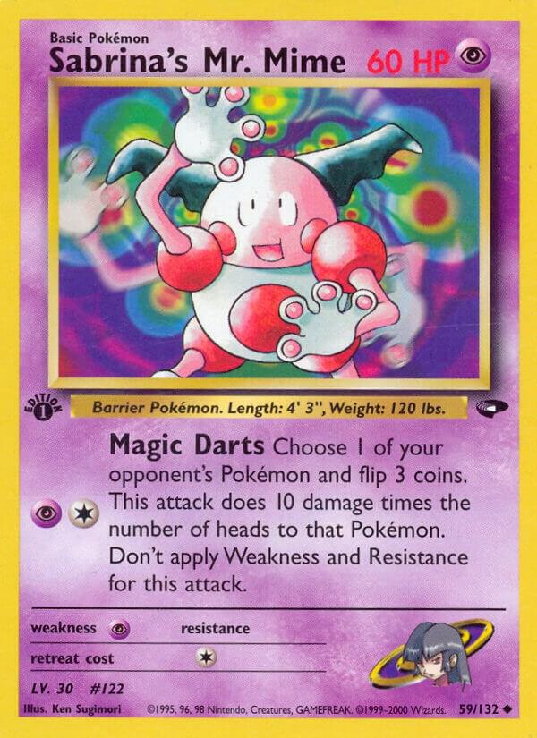 Sabrina's Mr. Mime 059/132 card from Gym Challenge