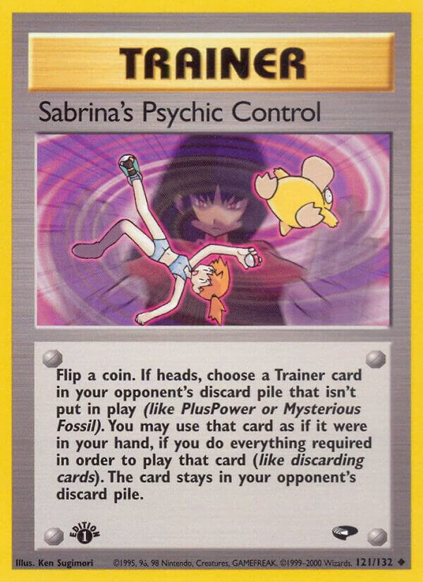 Sabrina's Psychic Control 121/132 card from Gym Challenge