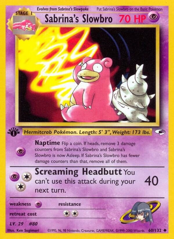 Sabrina's Slowbro 060/132 card from Gym Heroes