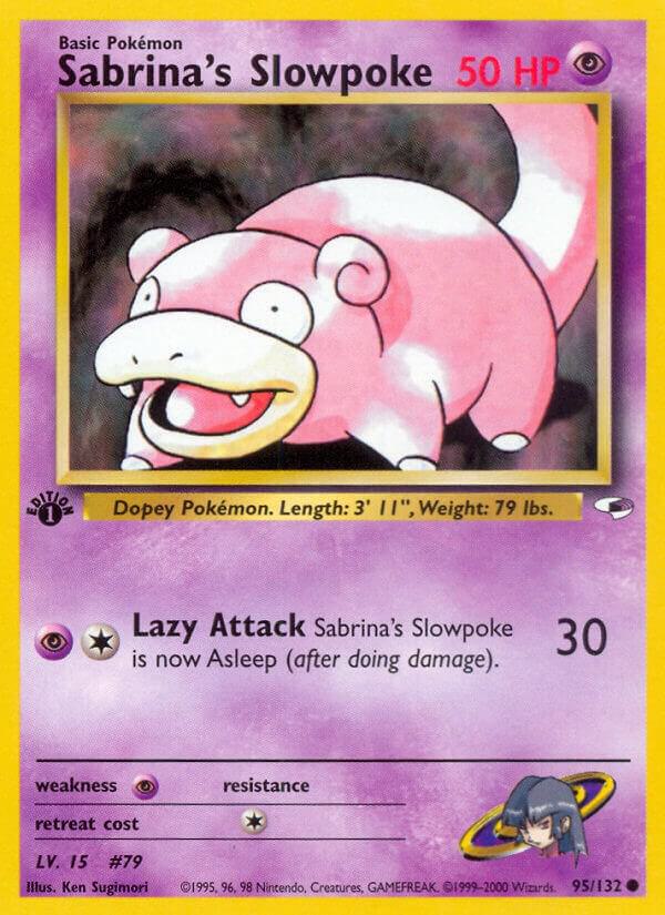 Sabrina's Slowpoke 095/132 card from Gym Heroes