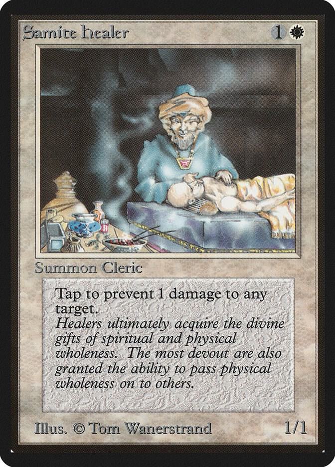 Samite Healer card from Beta Edition