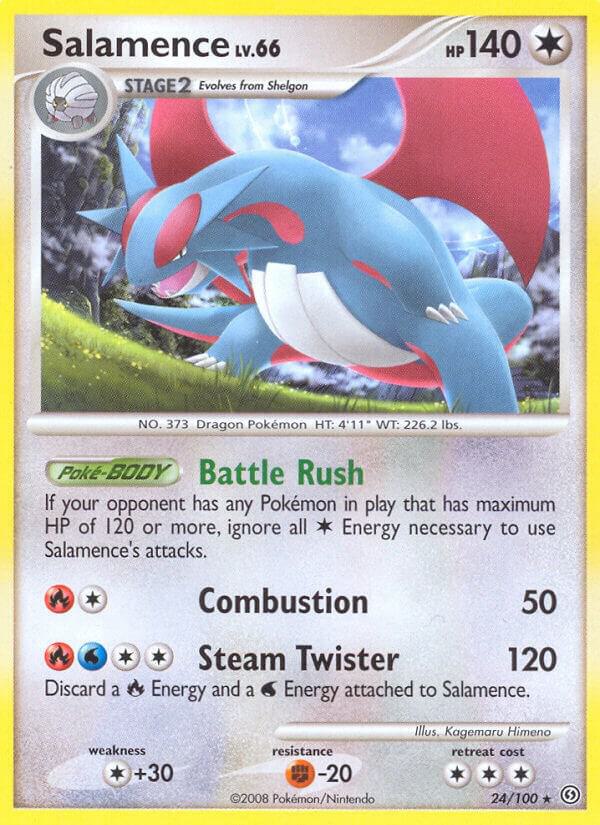 Salamence 24/100 card from Stormfront