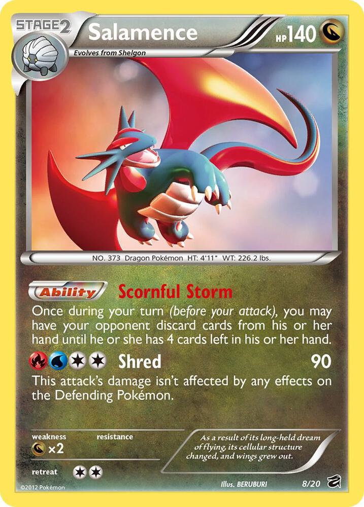 Salamence 8/20 card from Dragon Vault