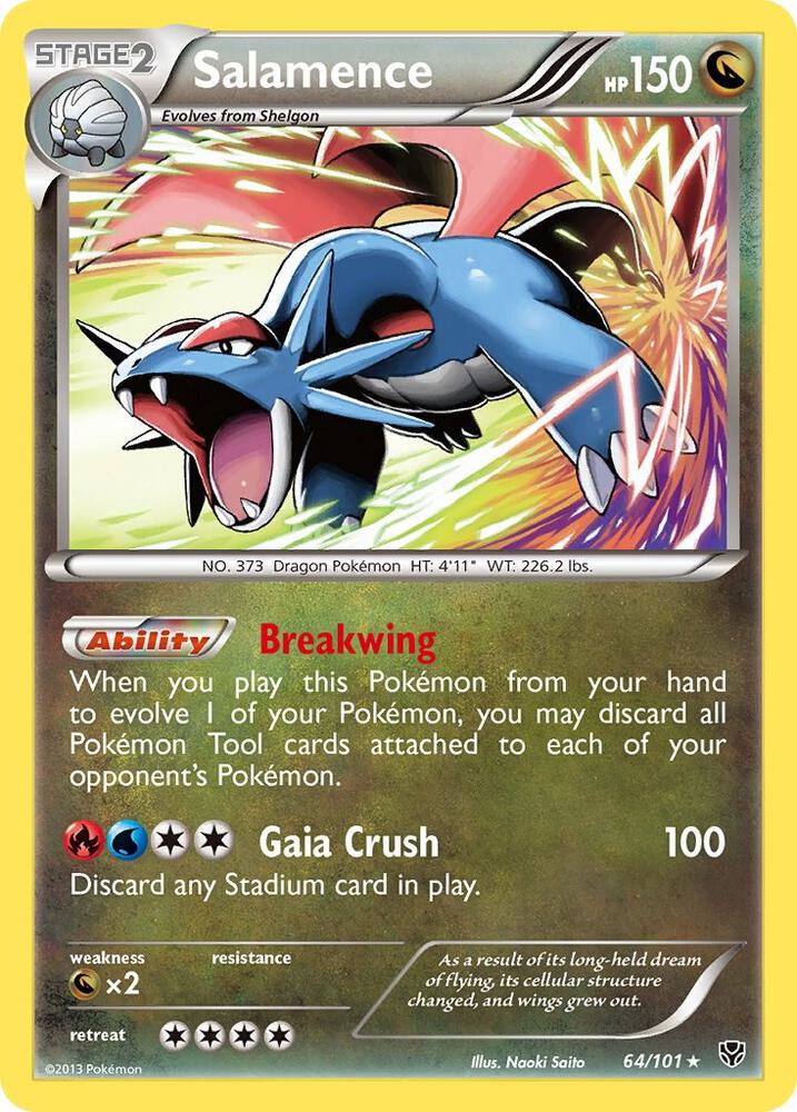 Salamence 64/101 card from Plasma Blast