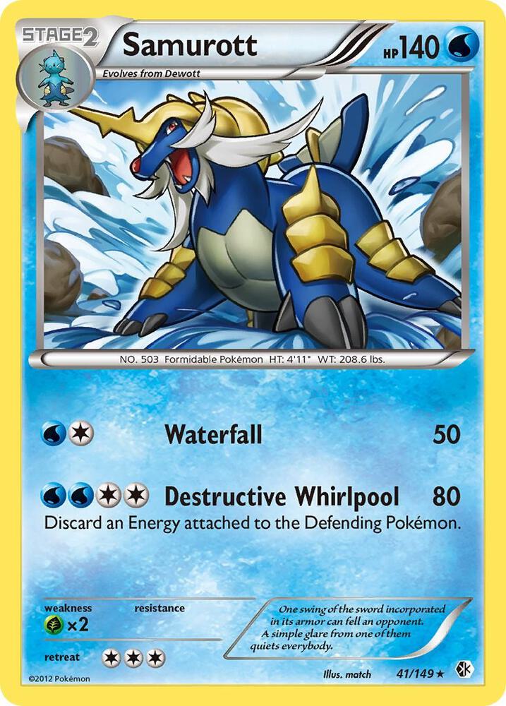 Samurott 41/149 card from Boundaries Crossed