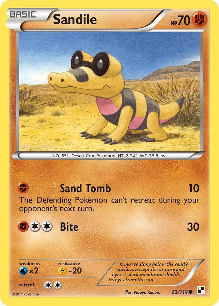 Sandile 63/114 card from Black and White