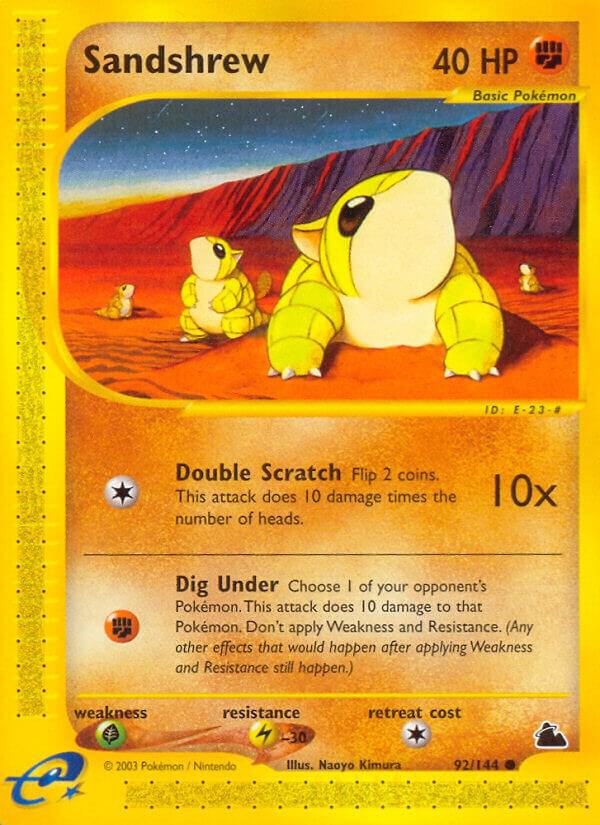Sandshrew 092/144 card from Skyridge