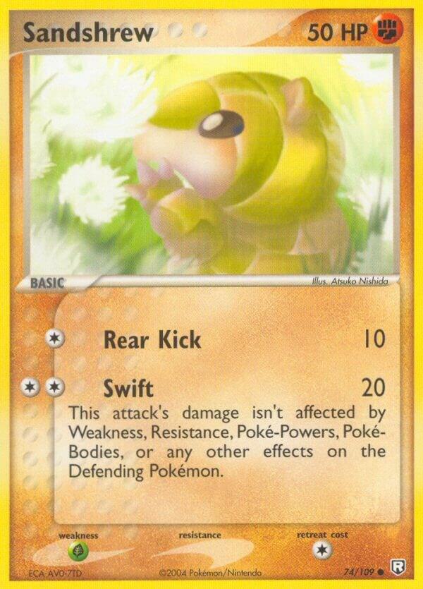 Sandshrew 74/109 card from Team Rocket Returns