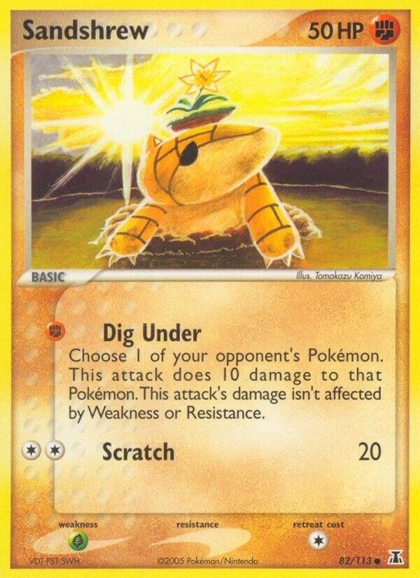 Sandshrew 82/113 card from Delta Species