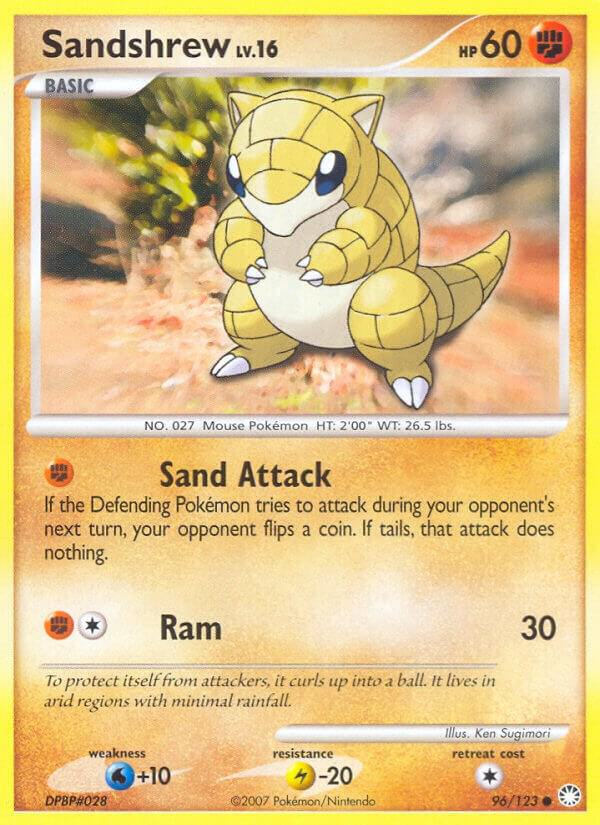 Sandshrew 96/123 card from Mysterious Treasures