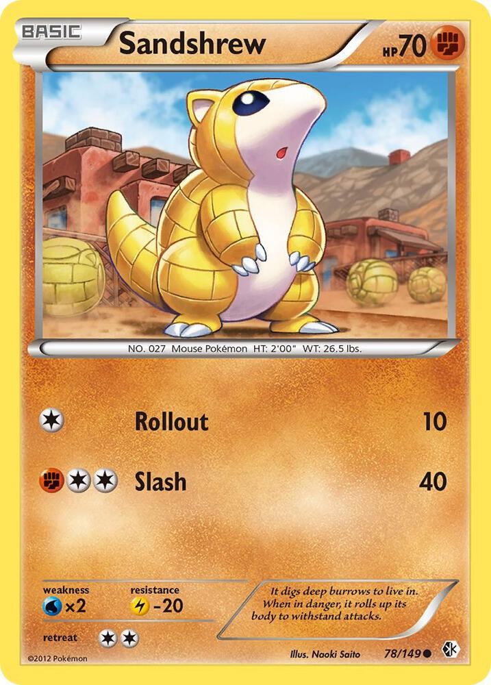 Sandshrew 78/149 card from Boundaries Crossed