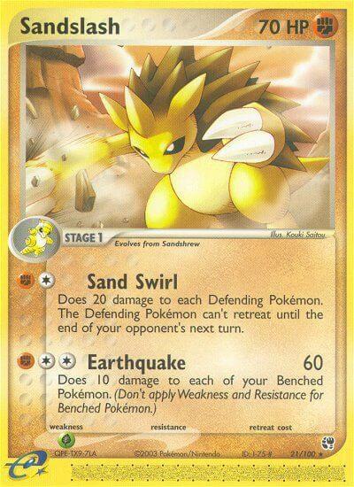 Sandslash 21/100 card from Sandstorm