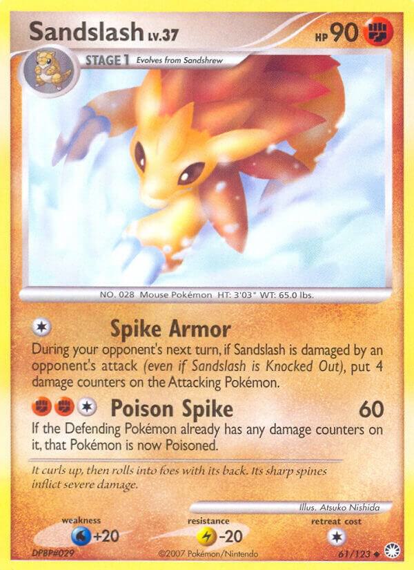 Sandslash 61/123 card from Mysterious Treasures