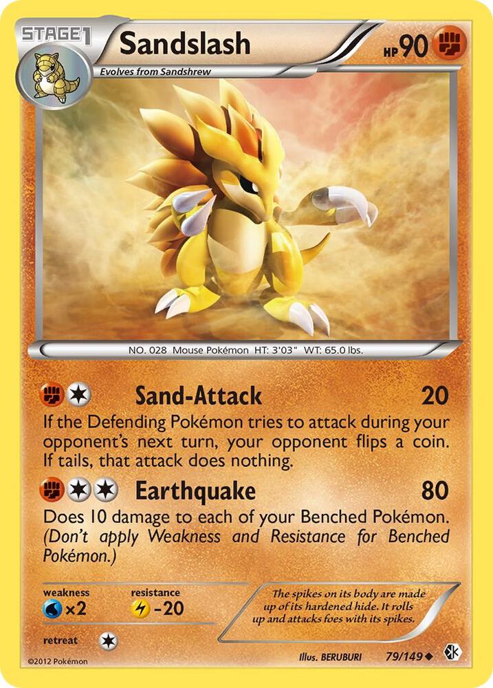 Sandslash 79/149 card from Boundaries Crossed