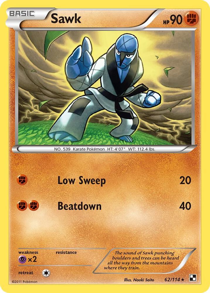 Sawk 62/114 card from Black and White