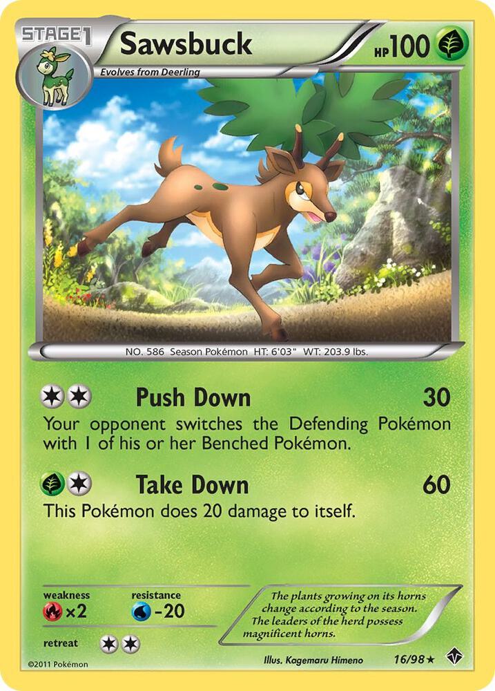 Sawsbuck 16/98 card from Emerging Powers